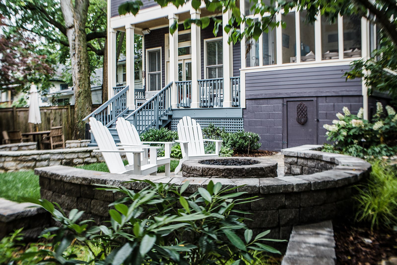 Patio and fire pit project; filename references a client project