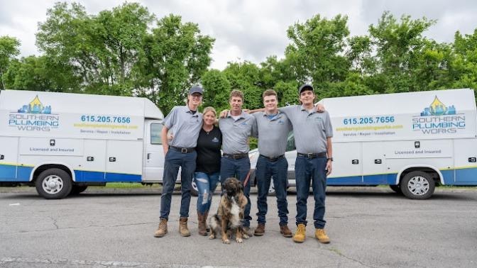 The company's team dog, per filename and alt text on the About page