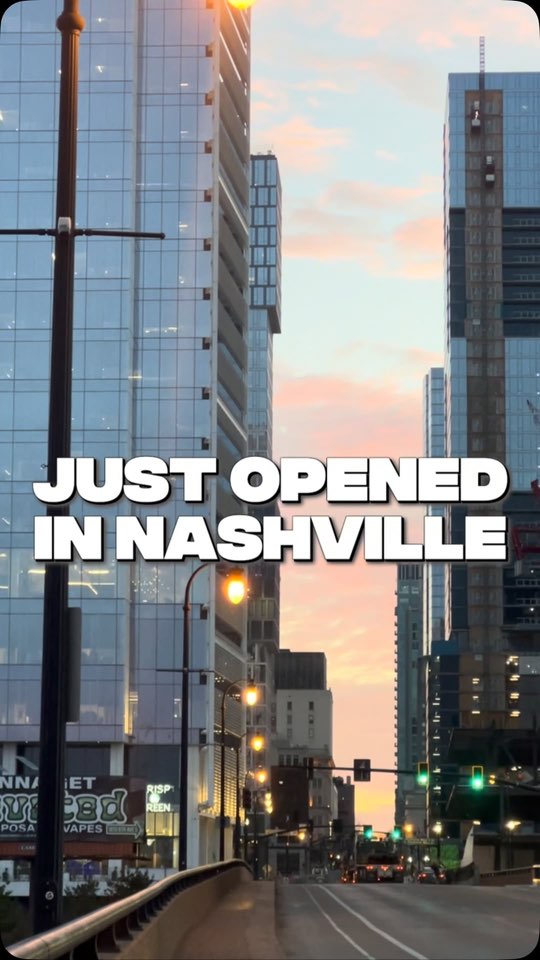 A downtown Nashville street at sunrise